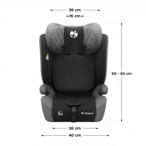 Autosedačka Tulano Zooma 25 Grey - Black 76 -150cm I-Size
