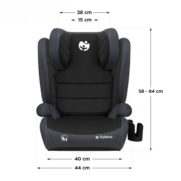 Autosedačka Tulano Joy 35 Black - Grey ISOFIX 100-150cm I-Size