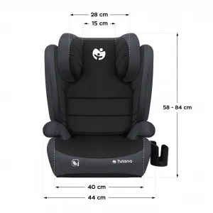 Autosedačka Tulano Joy 35 Black - Grey ISOFIX 100-150cm I-Size