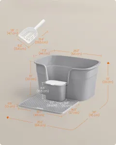 SONGMICS Mačacia toaleta Sofis 64 cm sivá