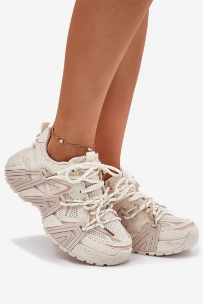 Boto Tenisky Športová Obuv Dámska Béžová Tonelli