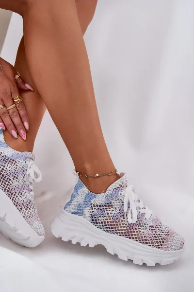 Boto Dámske Tenisky S Háčkovaným Svrškom Multicolor Jelhiris