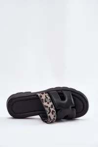 Kožené Dámske Sandále S Pásikom Leopard Vinceza