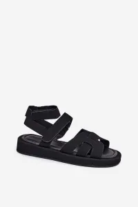 Boto Dámske Sandále S Velcro Čierne Uvissa