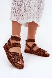 Boto Dámske sandále so suchým zipsom leopard Uvissa