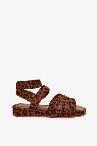 Boto Dámske sandále so suchým zipsom leopard Uvissa