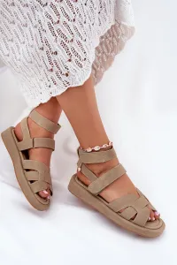 Boto Dámske Sandále S Velcro Khaki Uvissa