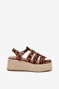 Boto Dámske sandále s popruhmi a pletením leopard Pardauss