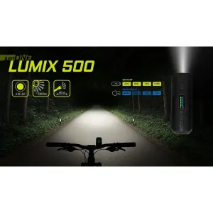 One LUMIX 500 Predné svetlo na bicykel, čierna, veľkosť