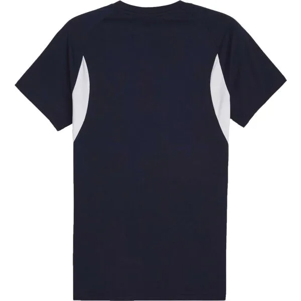 Puma TEAMEVOSTRIPE TEE Pánske tričko, tmavo modrá, veľkosť