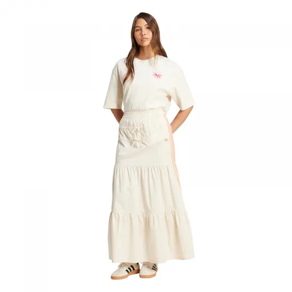 Sukňa adidas Originals Skirt béžová farba, maxi, áčkový strih, KC0768