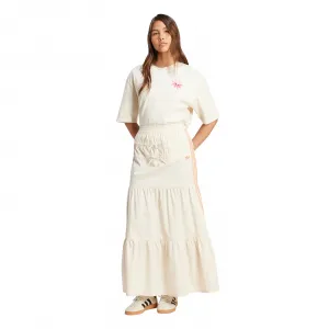 Sukňa adidas Originals Skirt béžová farba, maxi, áčkový strih, KC0768