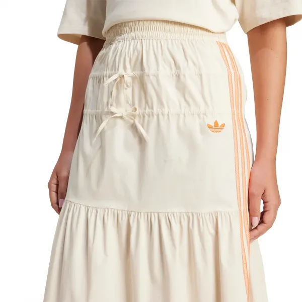 Sukňa adidas Originals Skirt béžová farba, maxi, áčkový strih, KC0768