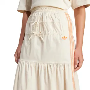 Sukňa adidas Originals Skirt béžová farba, maxi, áčkový strih, KC0768