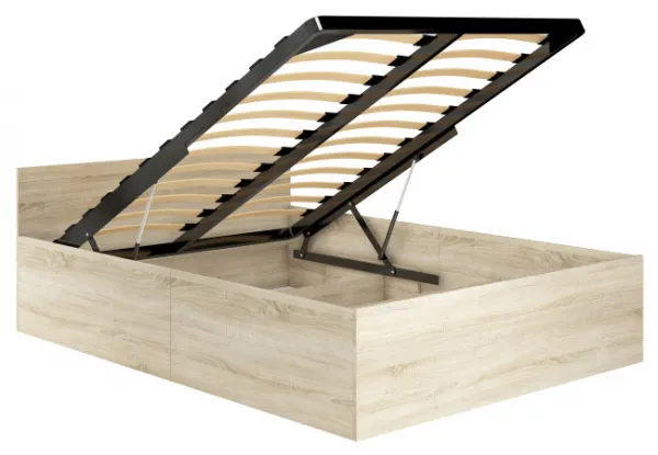 Ak furniture Posteľ CLP 100x200 cm s matracom a roštom dub sonoma