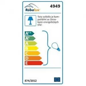 Stolná lampa Salem, bielo-strieborná, Rabalux 4949