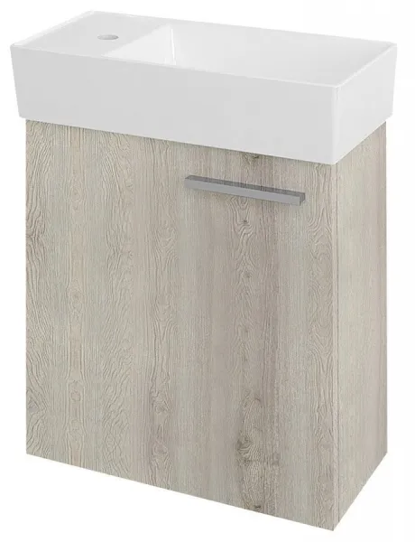 SAPHO - MAXX umývadlo 47x24cm, ľavá, liaty mramor, biela MX475