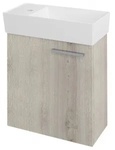 SAPHO - MAXX umývadlo 47x24cm, ľavá, liaty mramor, biela MX475
