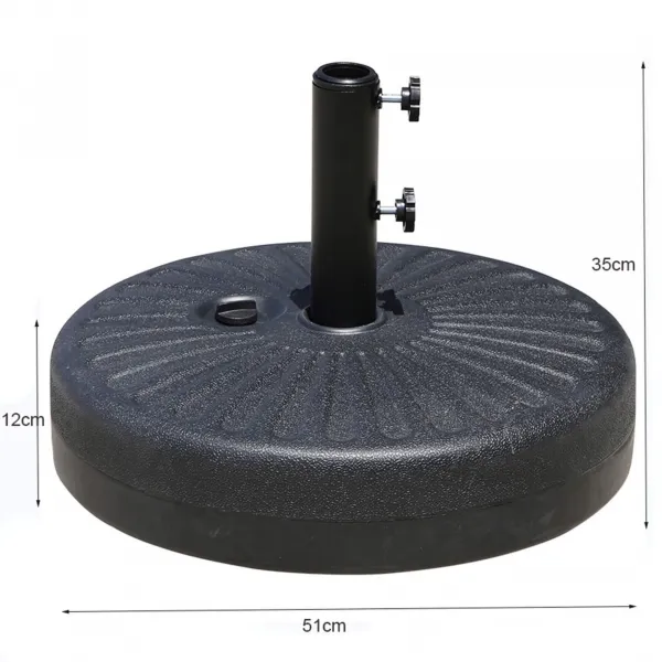 Ak furniture Podstavec pod slnečník UB51 čierny