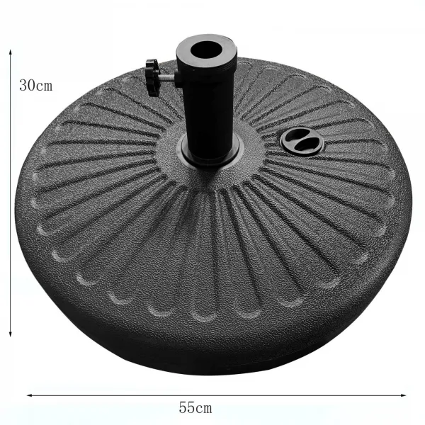 Ak furniture Podstavec pod slunečník UB55 černý