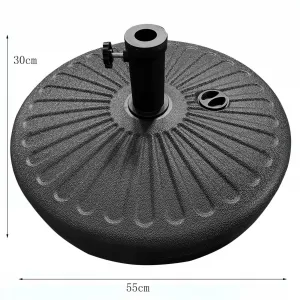 Ak furniture Podstavec pod slunečník UB55 černý