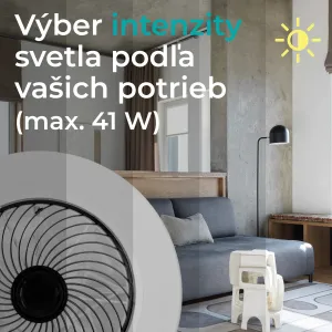 Noaton 12050B Triton, čierna, stropný ventilátor so svetlom