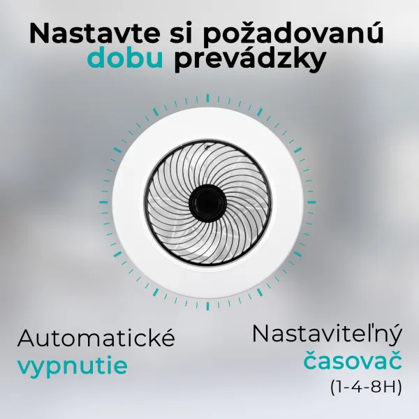 Noaton 12050B Triton, čierna, stropný ventilátor so svetlom