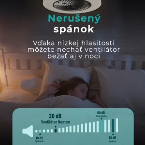 Noaton 12050B Triton, čierna, stropný ventilátor so svetlom