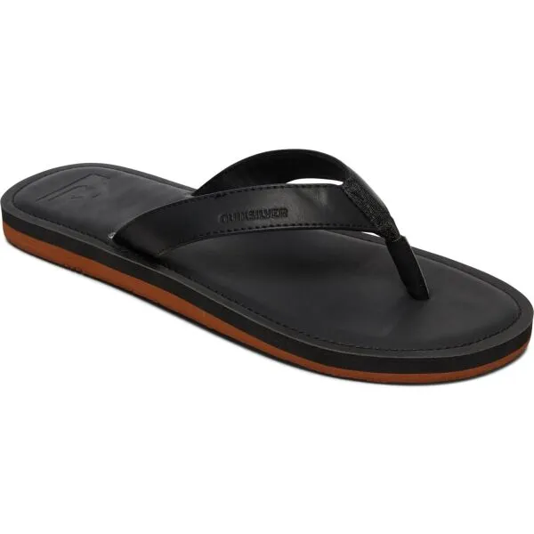 Quiksilver MOLOKAI NUBUCK II Pánske žabky, čierna, veľkosť 40