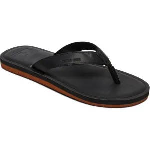 Quiksilver MOLOKAI NUBUCK II Pánske žabky, čierna, veľkosť 40