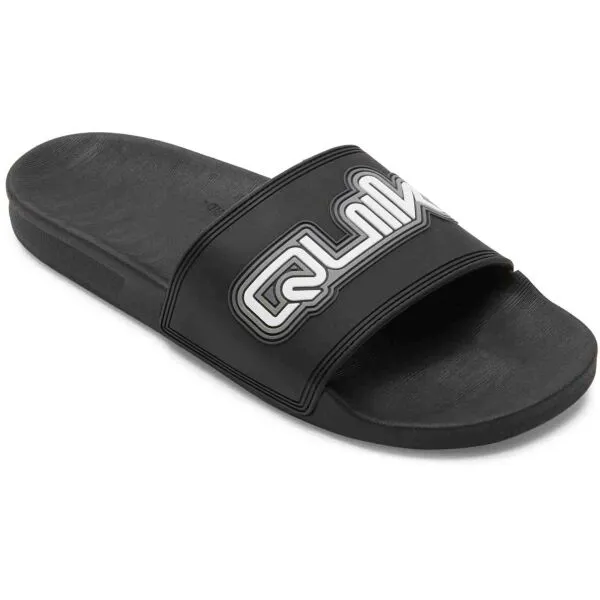 Quiksilver RIVI WORDMARK SLIDE II Pánske šľapky, čierna, veľkosť 39