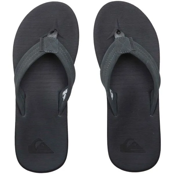 Quiksilver CARVER SUEDE RECYCLED Pánske žabky, čierna, veľkosť 40