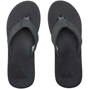 Quiksilver CARVER SUEDE RECYCLED Pánske žabky, čierna, veľkosť 40