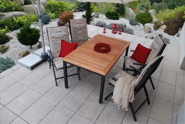 Stôl CONCEPT s teakovou doskou 150 x 90 x 75 cm DP266CO111732