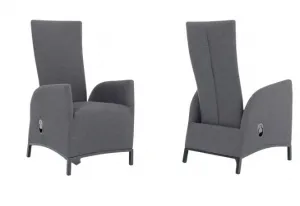 Záhradné kreslo PARIS LIKA-TEX sivé, luxusné, otočné DPMG22-S1-347S