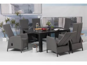 Záhradné kreslo PARIS LIKA-TEX sivé, luxusné, otočné DPMG22-S1-347S