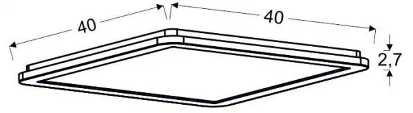 Minimalistické stropné svietidlo do kúpeľne NEXIT – strieborný chróm 40 cm – LED 3000K 24W IP44 stmievateľné stropné svietidlo