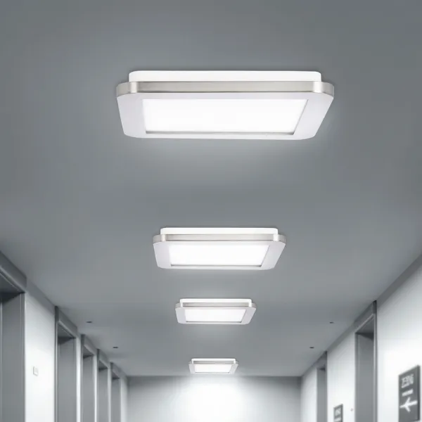 Minimalistické stropné svietidlo do kúpeľne NEXIT – saténovo strieborné 22,5 cm – stmievateľné stropné svietidlo LED 3000K 12W IP44