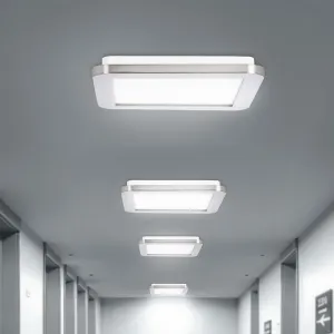 Minimalistické stropné svietidlo do kúpeľne NEXIT – saténovo strieborné 22,5 cm – stmievateľné stropné svietidlo LED 3000K 12W IP44