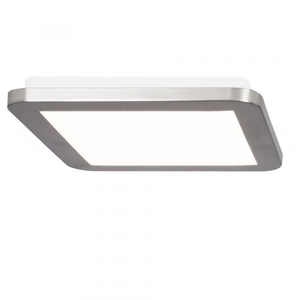 Minimalistické stropné svietidlo do kúpeľne NEXIT – saténovo strieborné 22,5 cm – stmievateľné stropné svietidlo LED 3000K 12W IP44