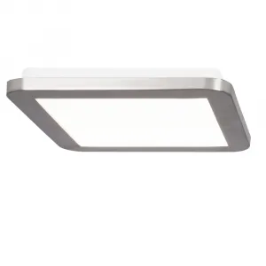 Minimalistické stropné svietidlo do kúpeľne NEXIT – saténovo strieborné 22,5 cm – stmievateľné stropné svietidlo LED 3000K 12W IP44