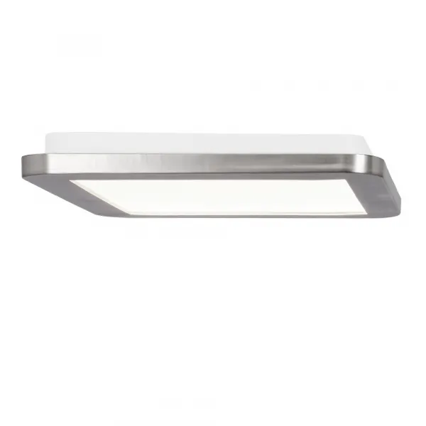 Minimalistické stropné svietidlo do kúpeľne NEXIT – saténovo strieborné 22,5 cm – stmievateľné stropné svietidlo LED 3000K 12W IP44