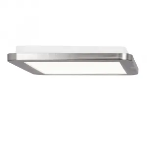 Minimalistické stropné svietidlo do kúpeľne NEXIT – saténovo strieborné 22,5 cm – stmievateľné stropné svietidlo LED 3000K 12W IP44