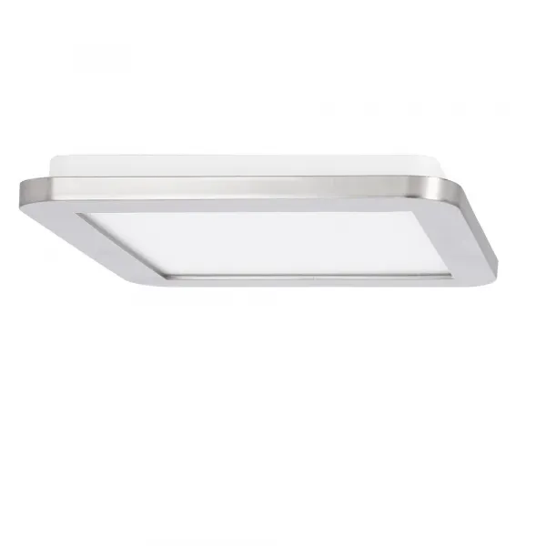 Minimalistické stropné svietidlo do kúpeľne NEXIT – saténovo strieborné 22,5 cm – stmievateľné stropné svietidlo LED 3000K 12W IP44