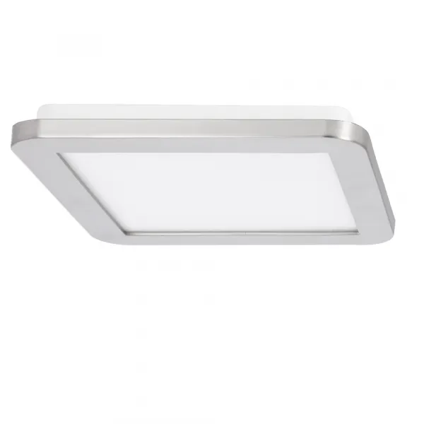 Minimalistické stropné svietidlo do kúpeľne NEXIT – saténovo strieborné 22,5 cm – stmievateľné stropné svietidlo LED 3000K 12W IP44