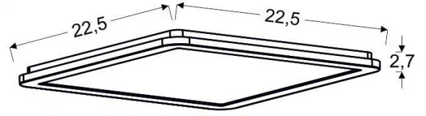 Minimalistické stropné svietidlo do kúpeľne NEXIT – saténovo strieborné 22,5 cm – stmievateľné stropné svietidlo LED 3000K 12W IP44
