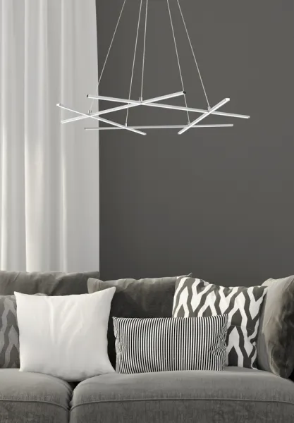 Apeti Andros LED strieborná závesná stropná lampa 4000K