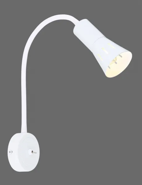 Nástenná lampa biela s nastaviteľným ramenom 1xE14 Arena