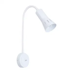 Nástenná lampa biela s nastaviteľným ramenom 1xE14 Arena