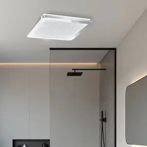 Minimalistická stropná lampa do kúpeľne NEXIT - strieborný chróm 30 cm - stropná lampa so stmievaním LED 3000K 18W IP44